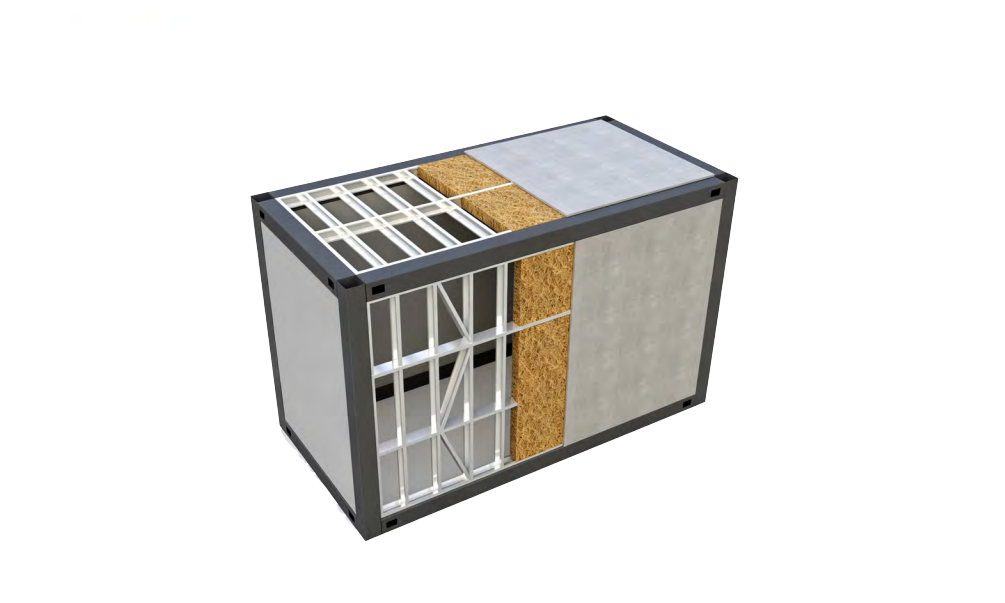 Light steel + rock wool carcass